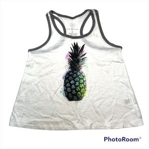 NWOT PS from Aeropostale white pineapple tank top Size 8